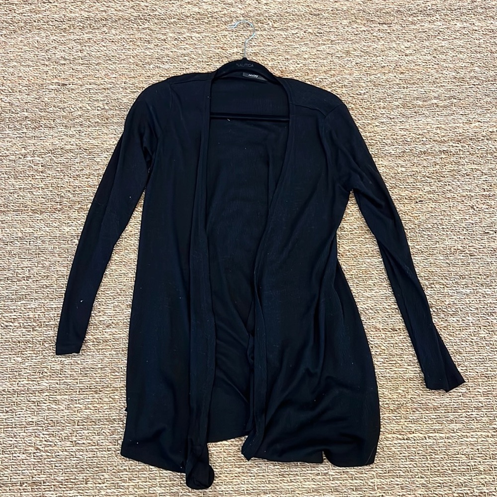 Jay Jay Women's Black Knee Length Cardigan